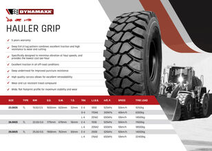 pneu pour chargeuse sur pneus Dynamaxx 23.5R25 HAULER GRIP E4/L4 185B/170A8/201A2 TL neuf