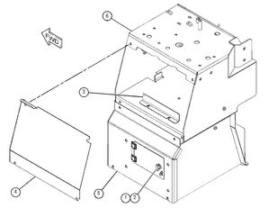 boîtier de batterie pour chargeuse sur pneus Caterpillar CA5048217, 504-8217, 5048217, 982M, 966M XE, 972M, 972M XE, 980M, 980L, 966M, 966L, 972L